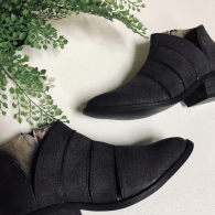 Charcoal Strapy booties 