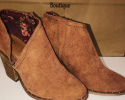 Corduroy Tan Booties 