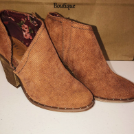 Corduroy Tan Booties 