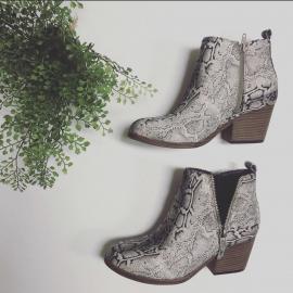 Snake skin Booties