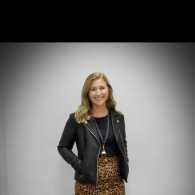 Cheetah Print skirt with leather jacket 